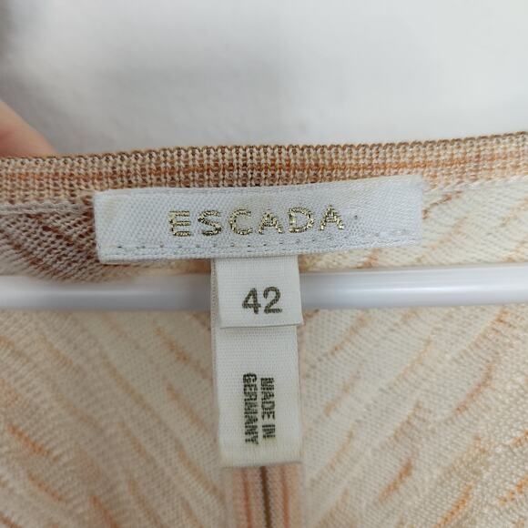 ESCADA Knit Light Sweater 42 Designer Quiet Luxury Classic Timeless Office Chic‎ - Picture 3 of 8